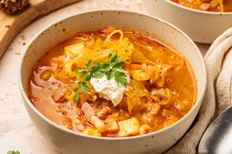 Koolhydraatarme zuurkoolsoep