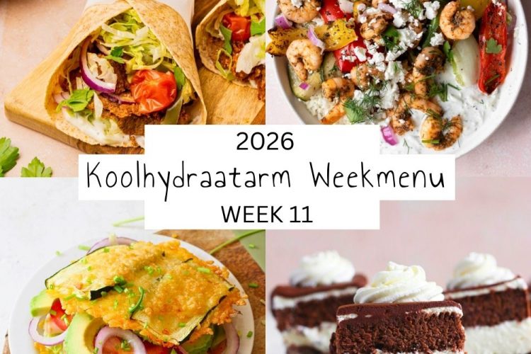 Koolhydraatarm weekmenu week 11 – 2026