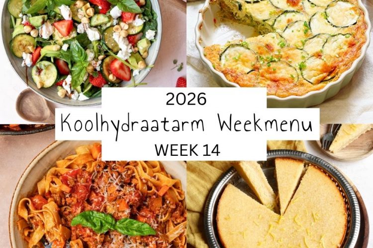 Koolhydraatarm weekmenu week 14 – 2026