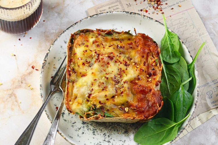 Ontbijtquiche met spinazie