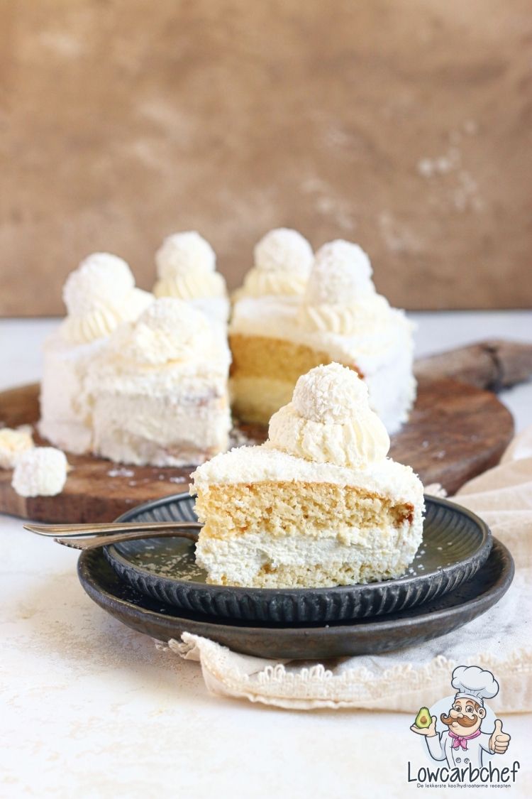 Koolhydraatarme raffaello taart