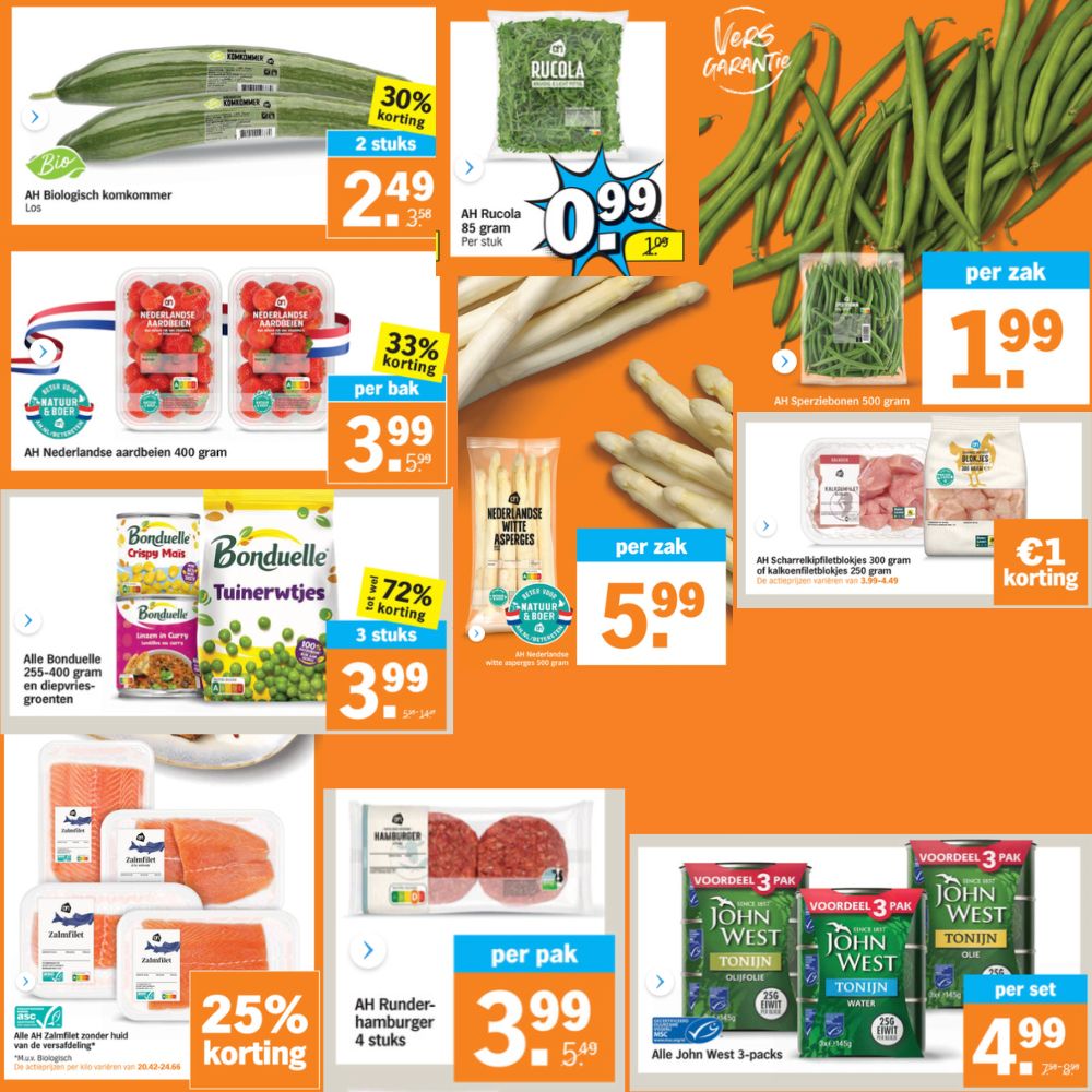 Aanbiedingen bij AH in week 16.