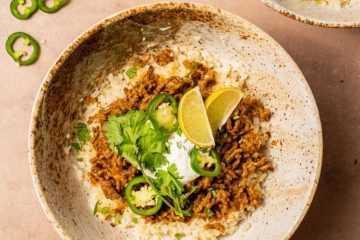 Indiase curry gehakt met bloemkoolrijst