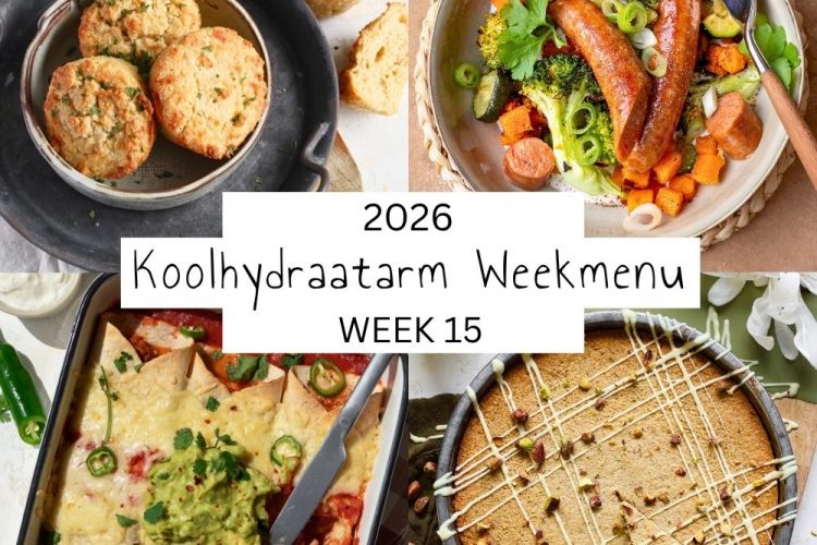 Koolhydraatarm weekmenu week 15 – 2026