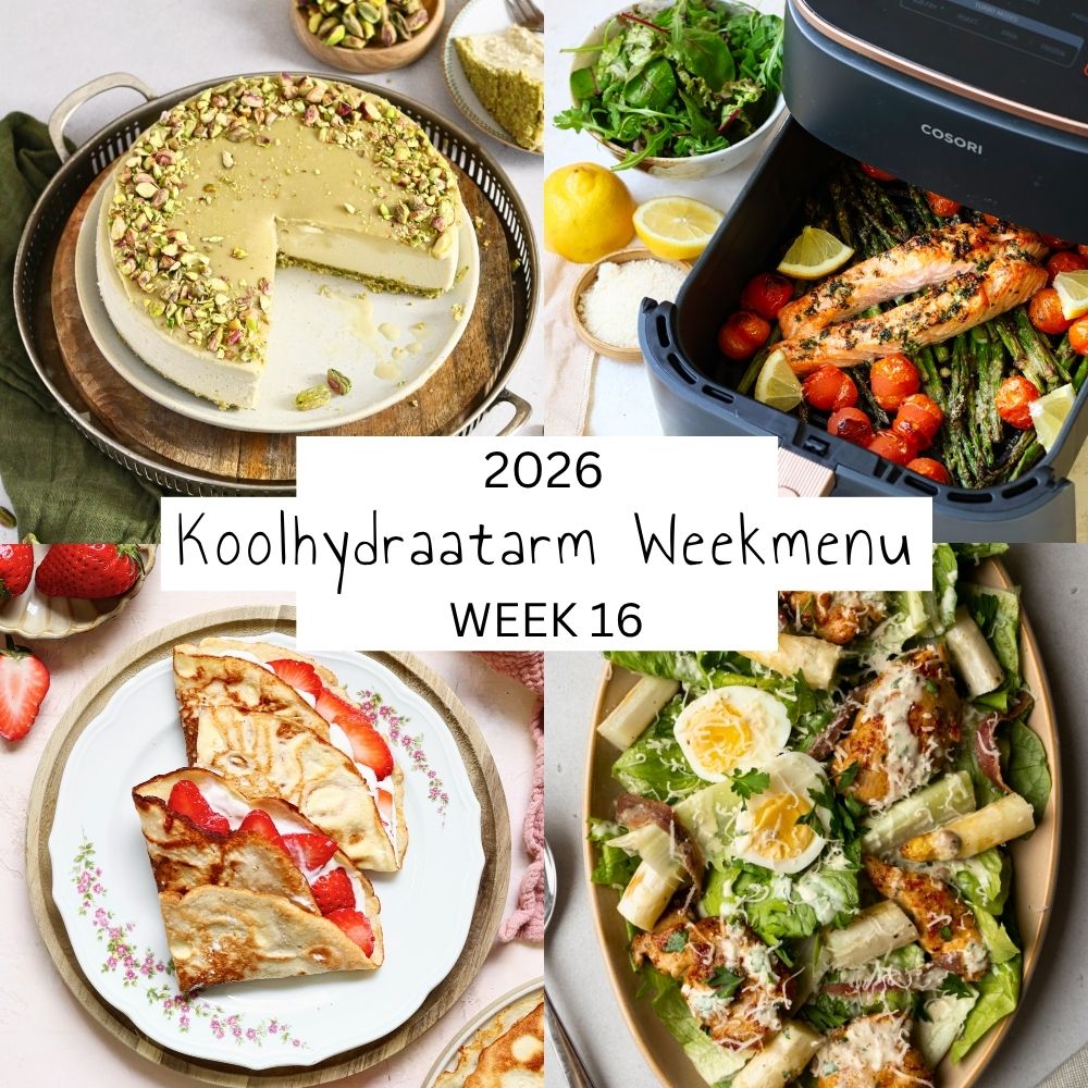 Koolhydraatarm weekmenu week 16
