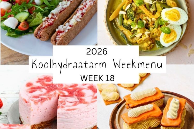 Koolhydraatarm weekmenu week 18 – 2026