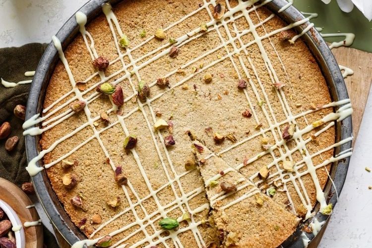 Koolhydraatarme pistache boterkoek