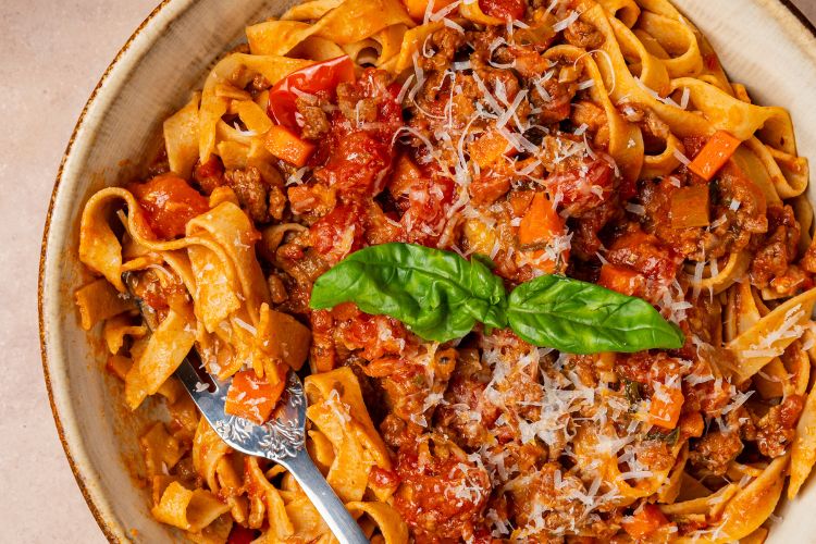 Koolhydraatarme spaghetti bolognese