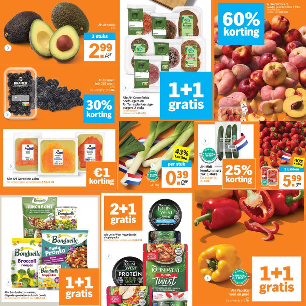 Koolhydraatarme producten in de aanbieding bij Albert Heijn in week 23