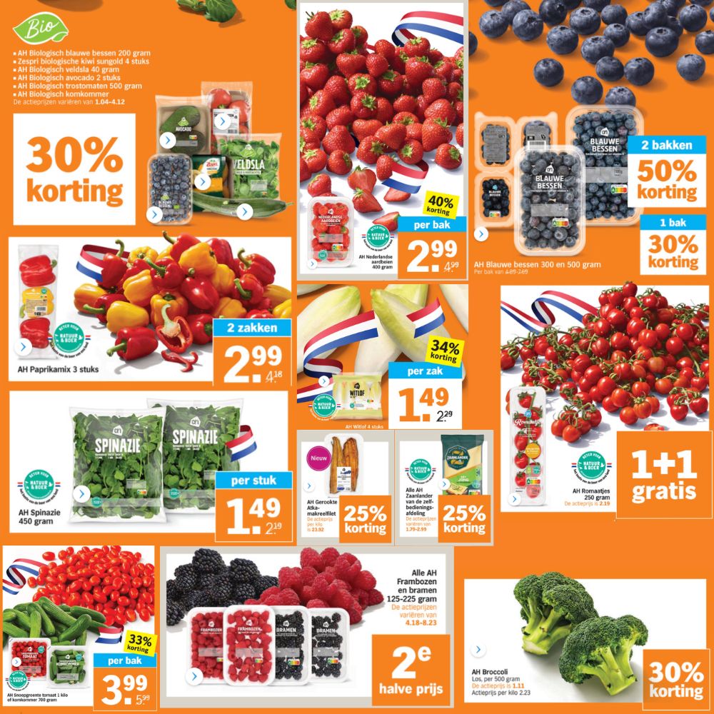 Koolhydraatarme producten in de aanbiedingen bij Albert Heijn in Week 22