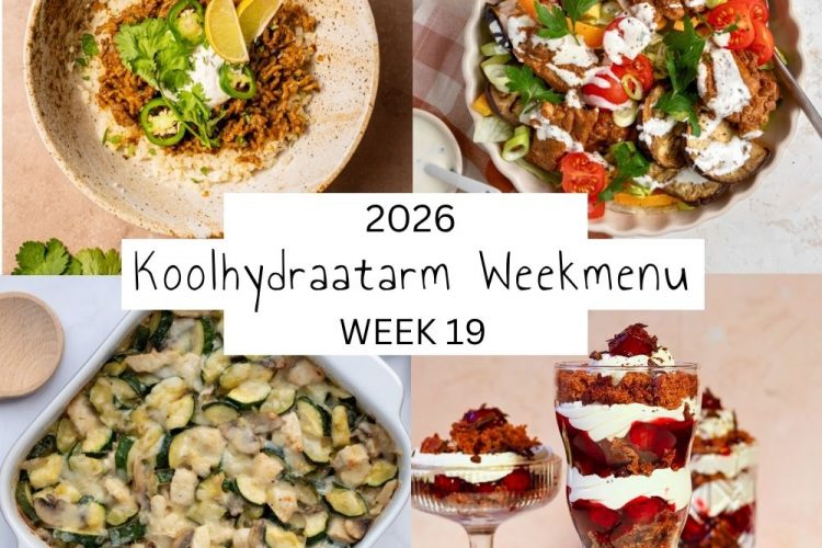 Koolhydraatarm weekmenu week 19 – 2026