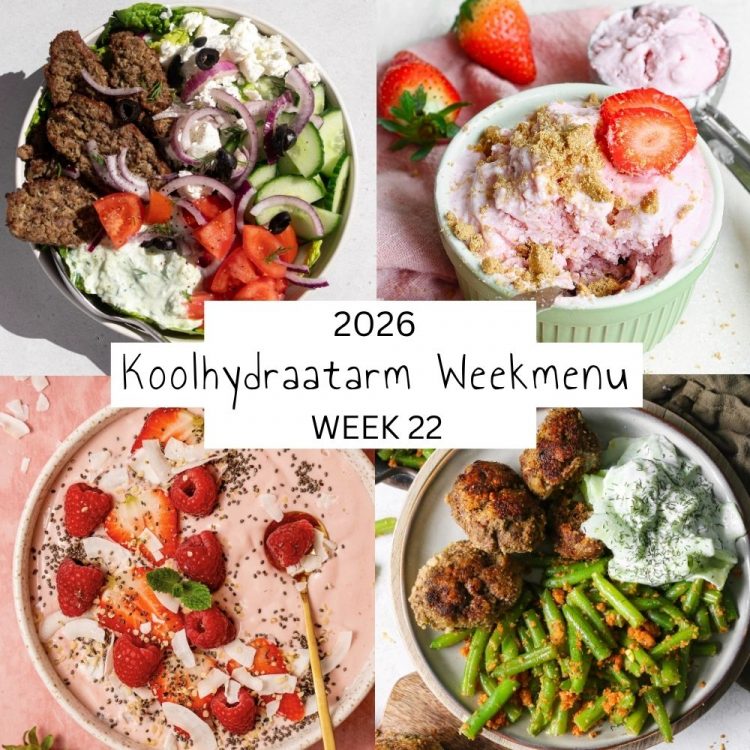 4 recepten uit koolhydraatarm weekmenu 22