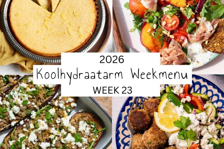 Koolhydraatarm weekmenu week 23 – 2026