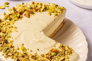 Koolhydraatarme cheesecake met pistachemousse