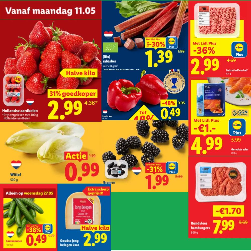Koolhydraatarme producten in de aanbiedingen bij Lidl in week 22