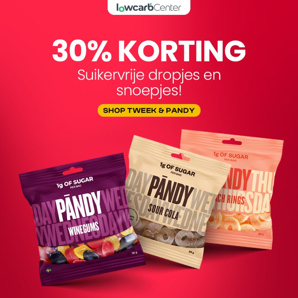 Suikervrije snoepjes in de aanbieding bij Lowcarbcenter.