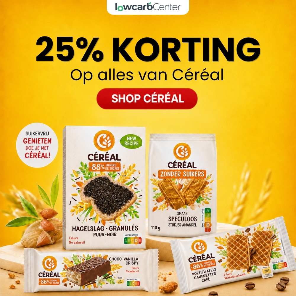 25% Korting op Céréal bij Lowcarbcenter