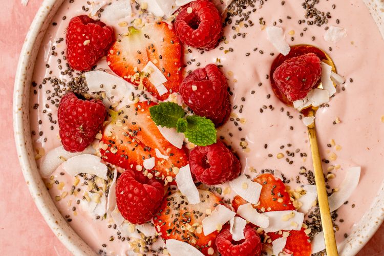 Aardbeien smoothiebowl
