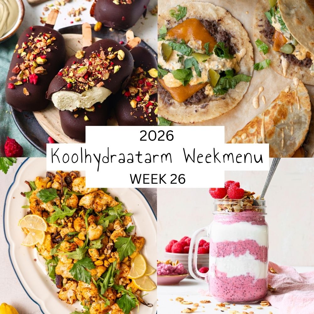 4 koolhydraatarme maaltijden uit weekmenu 26
