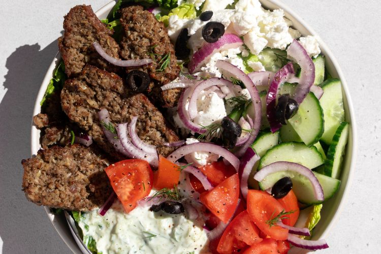 Koolhydraatarme gyros bowl 