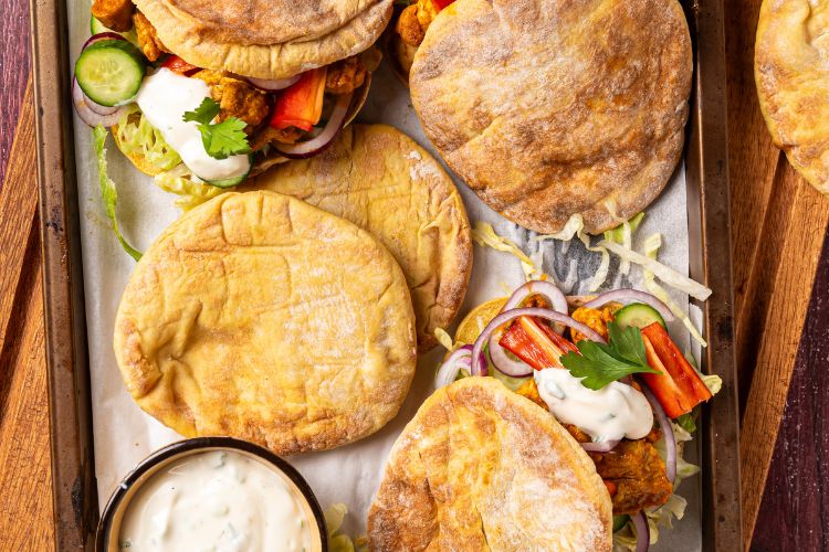 Koolhydraatarme pita shoarma