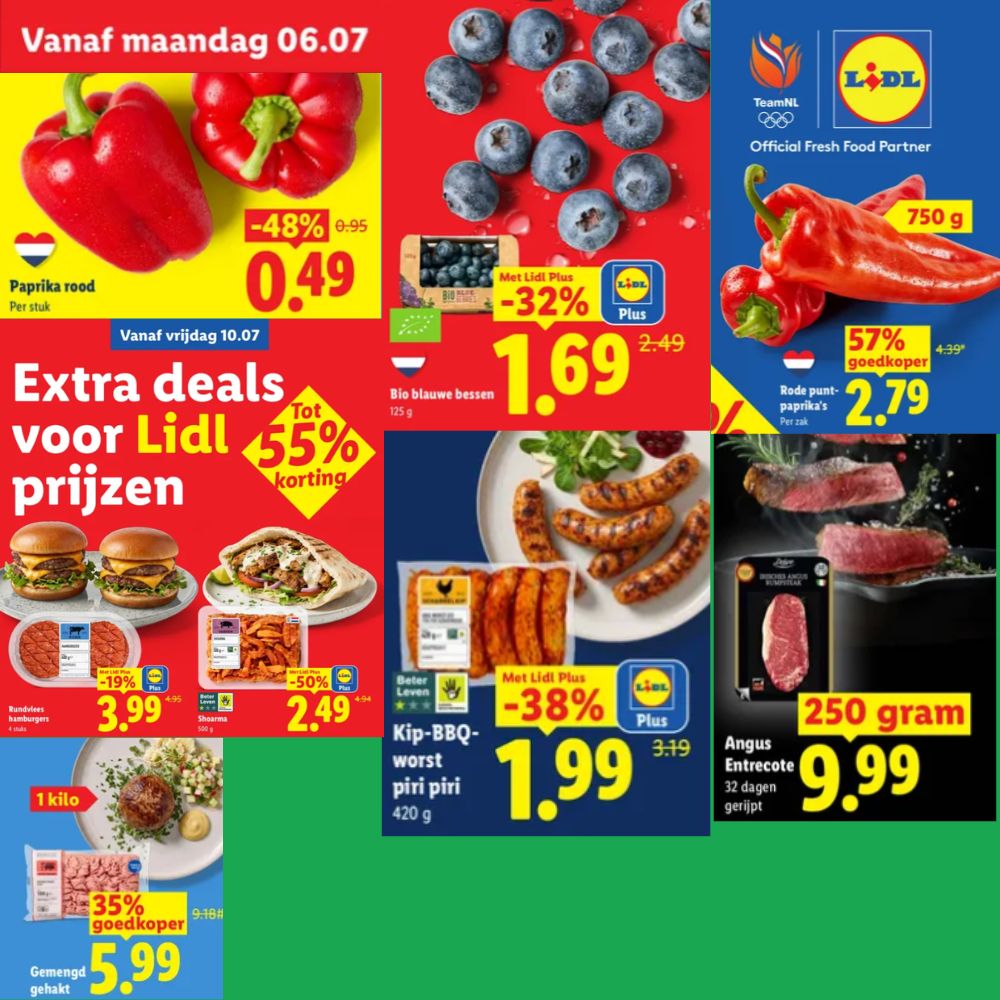 Aanbiedingein bij Lidl.
