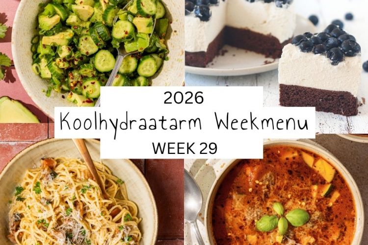 Koolhydraatarm weekmenu week 29 – 2026