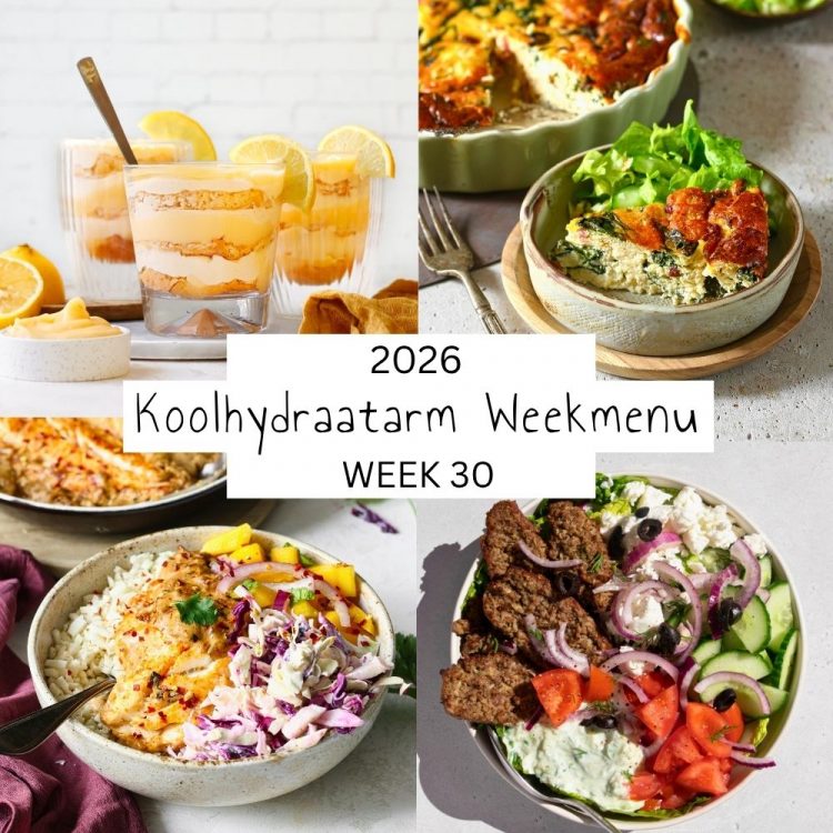 4 maaltijden uit het Lowcarbchef weekmenu week 30