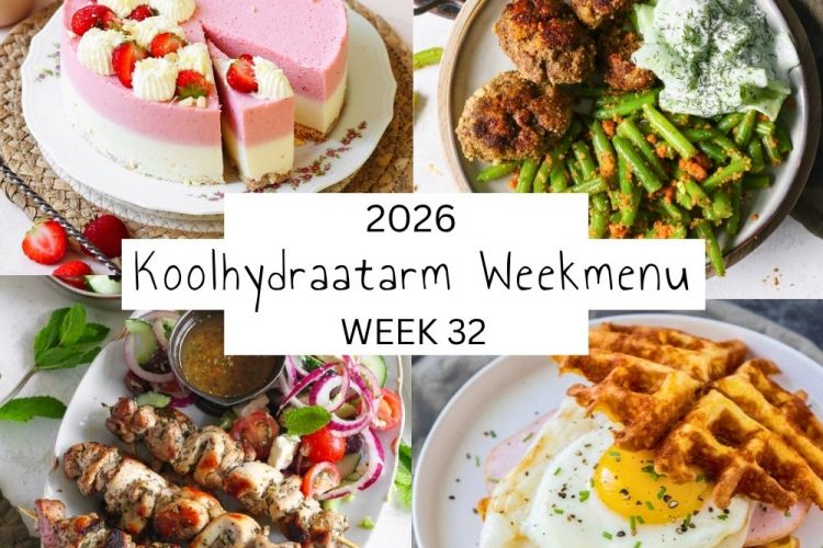 Koolhydraatarm weekmenu week 32 – 2026