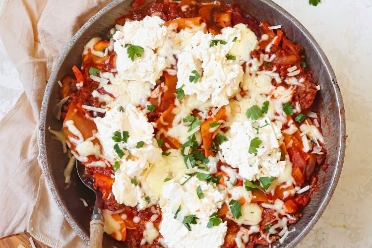 Panlasagne bolognese (koolhydraatarm)
