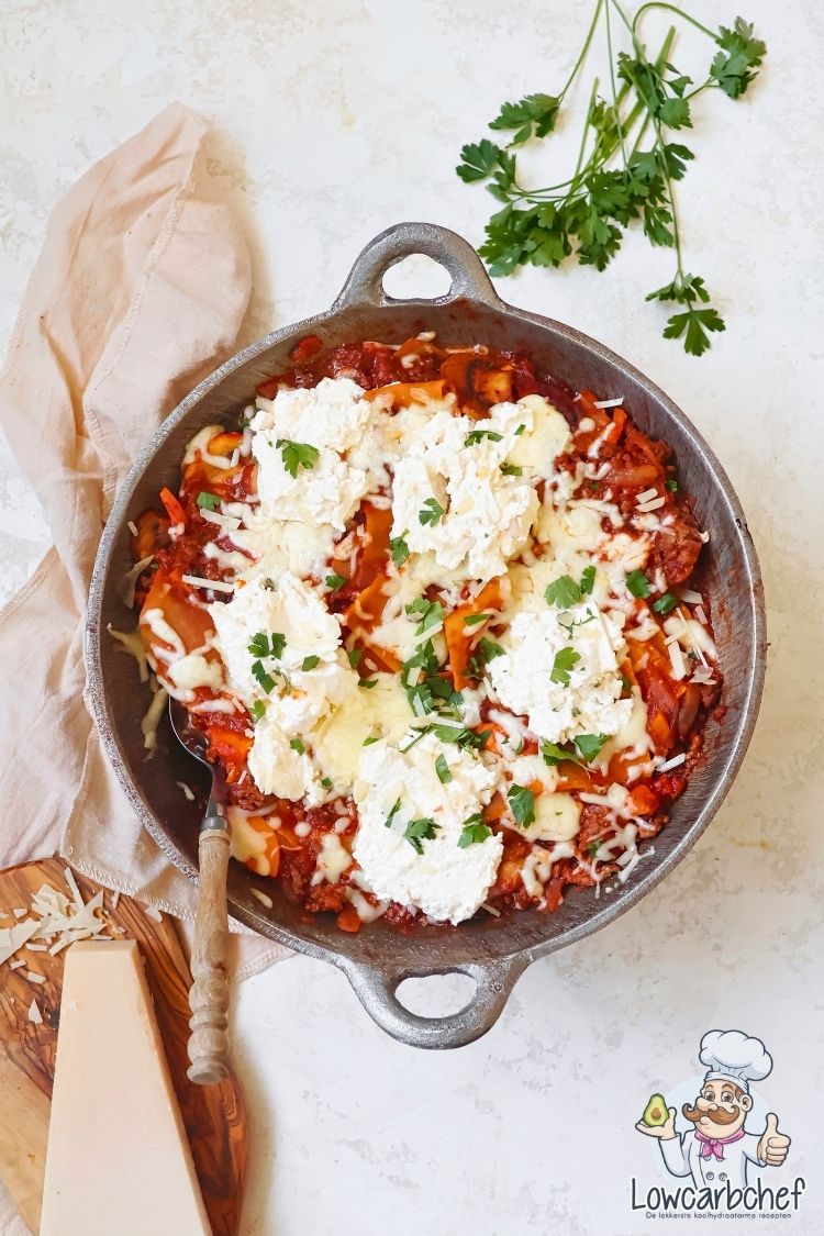 Koolhydraatarme panlasagne
