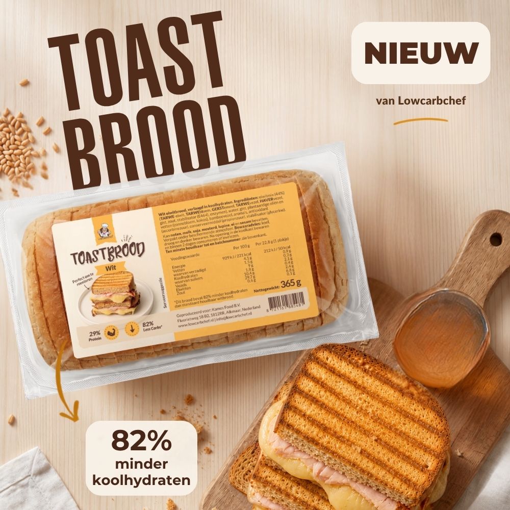 Nieuw toastbrood van Lowcarbchef