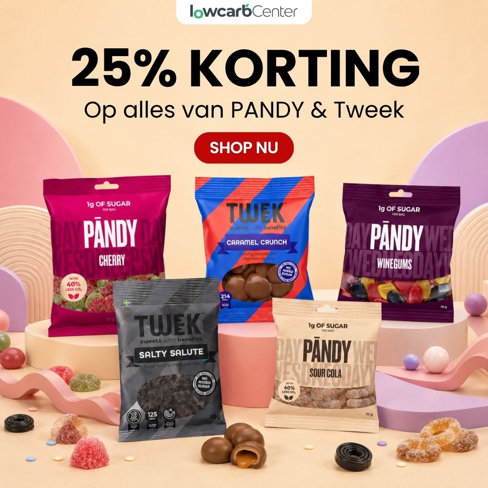 25% Korting op Tweek & Pandy snoepjes bij Lowcarbcenter