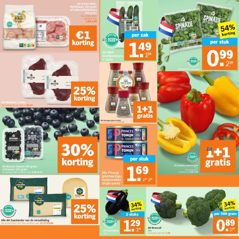 Koolhydraatarme aanbiedingen week 33 bij Albert Heijn