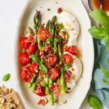 Burrata met groene asperges