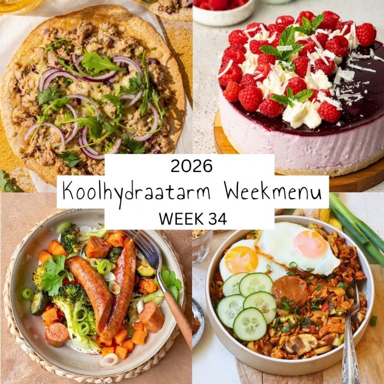 Koolhydraatarm weekmenu week 34