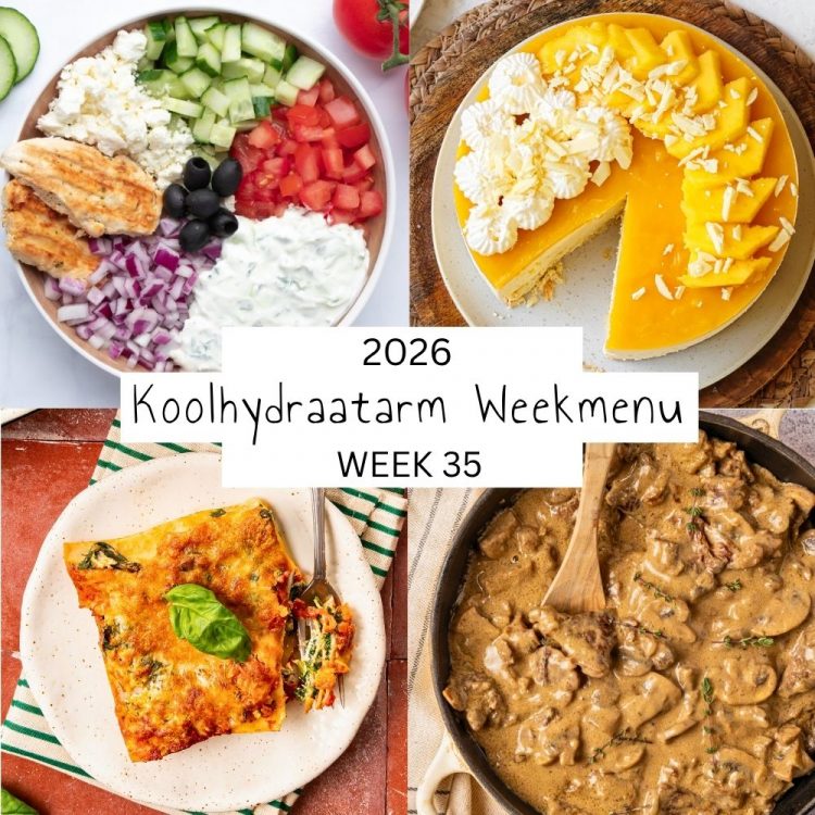 4 koolhydraatarme maaltijden uit weekmenu 35