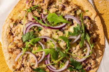 Koolhydraatarme pizza wraps met tonijn