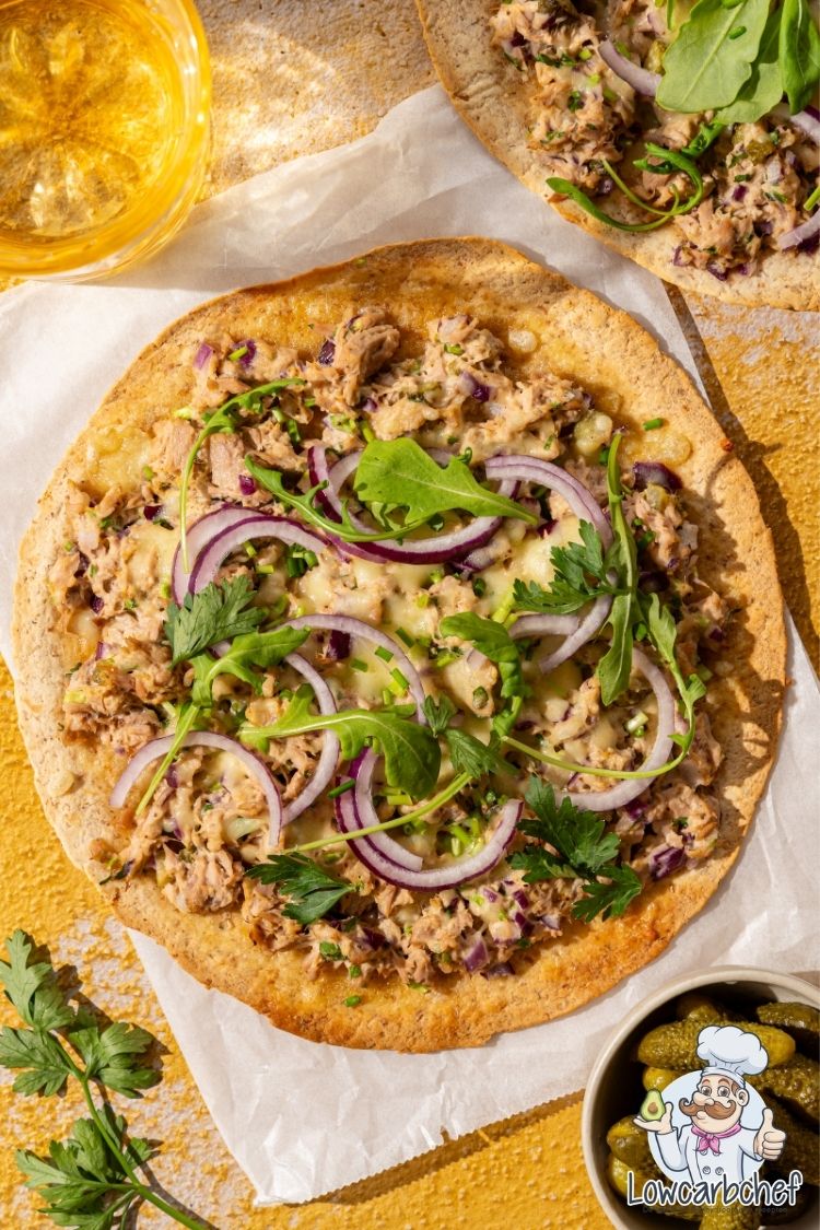 Koolhydraatarme pizza wraps met tonijn