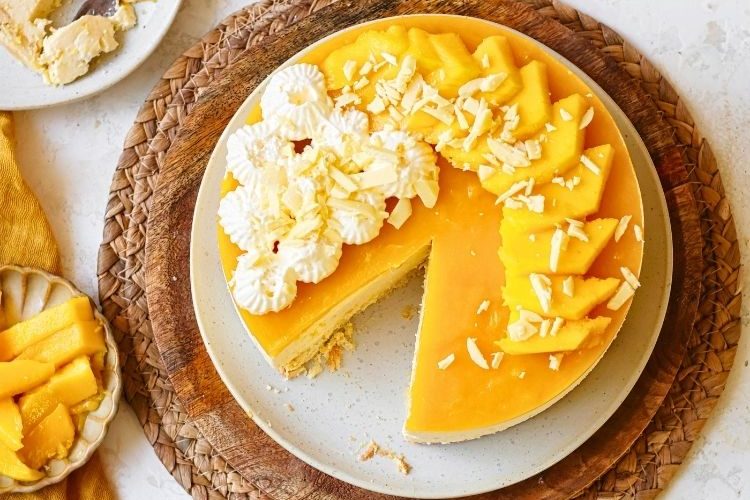 Mango kwarktaart (koolhydraatbeperkt)