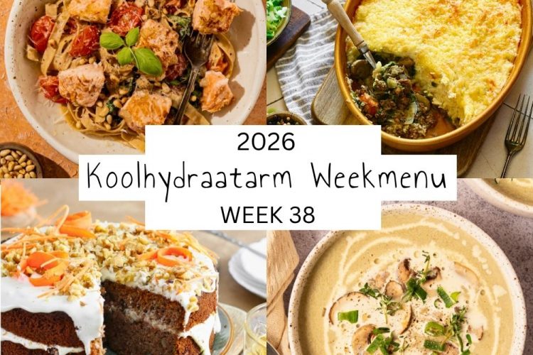 Koolhydraatarm weekmenu week 38 – 2026