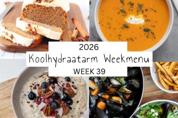 Koolhydraatarm weekmenu week 39 2026