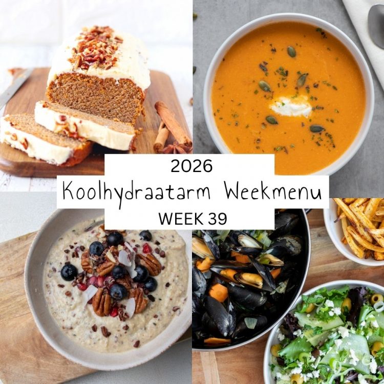 Koolhydraatarm weekmenu week 39 2026