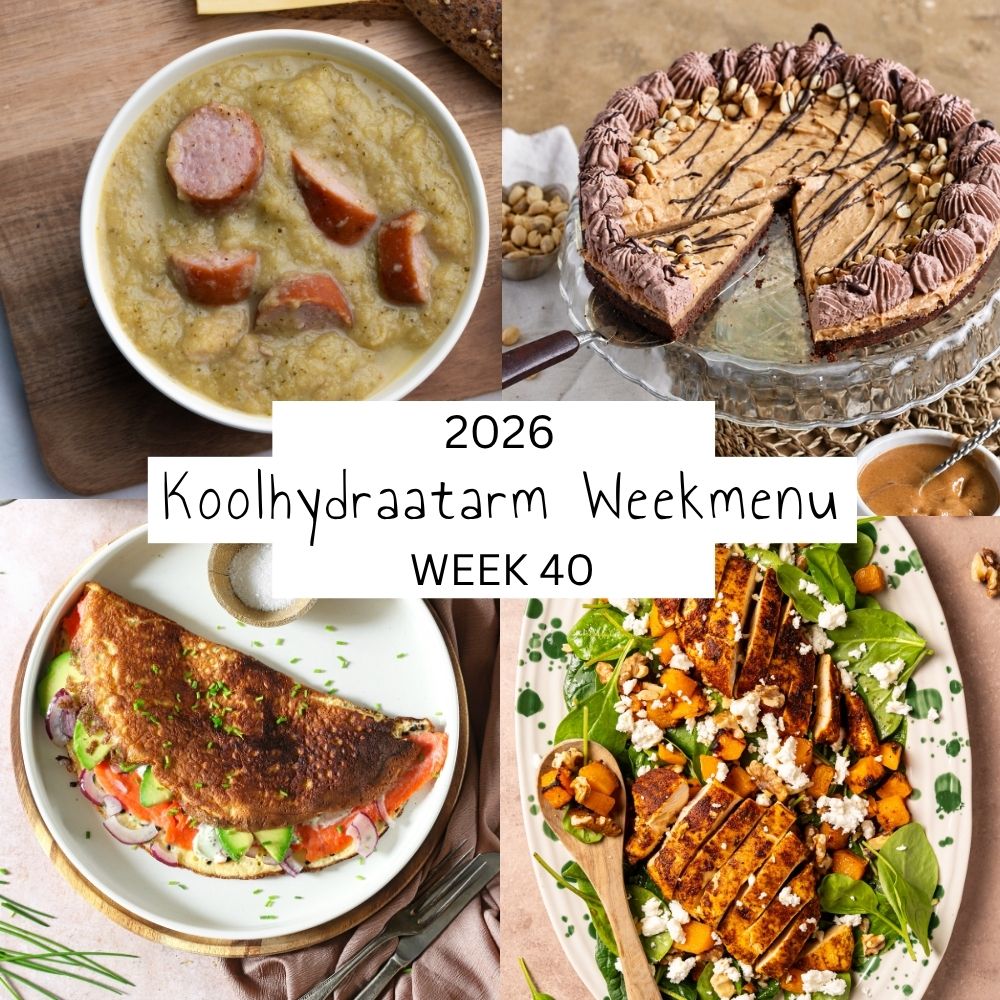Koolhydraatarm weekmenu week 40 2026