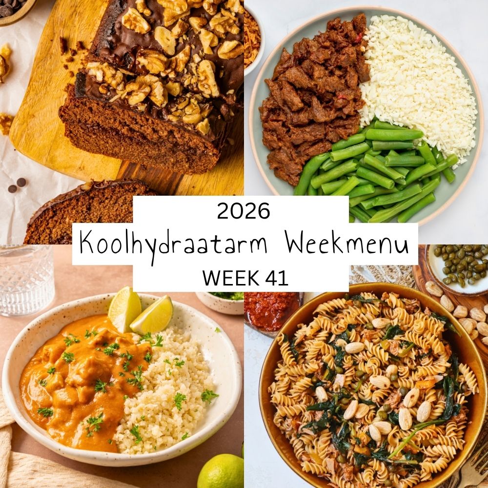Koolhydraatarm weekmenu week 41 2026