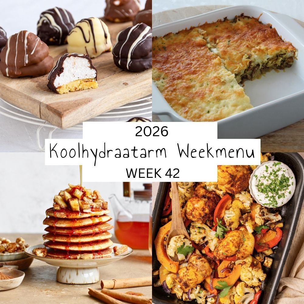 Koolhydraatarm weekmenu week 42 2026