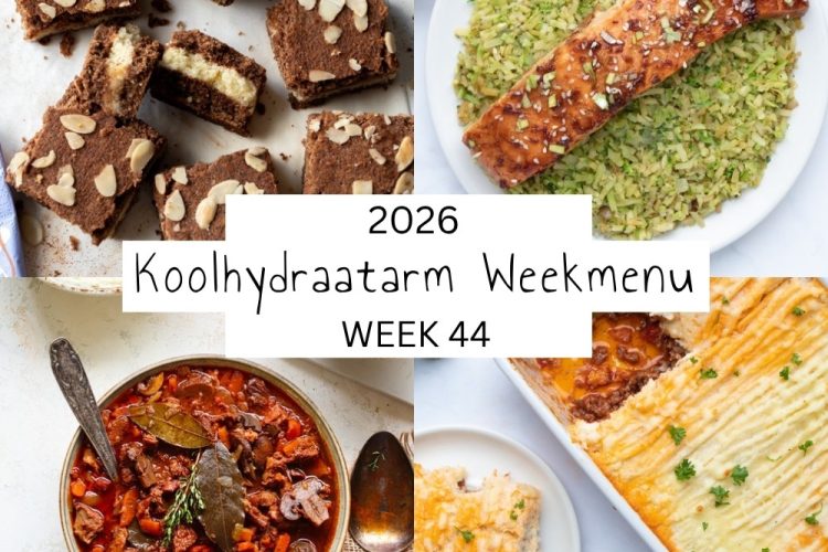 Koolhydraatarm weekmenu week 44 – 2026